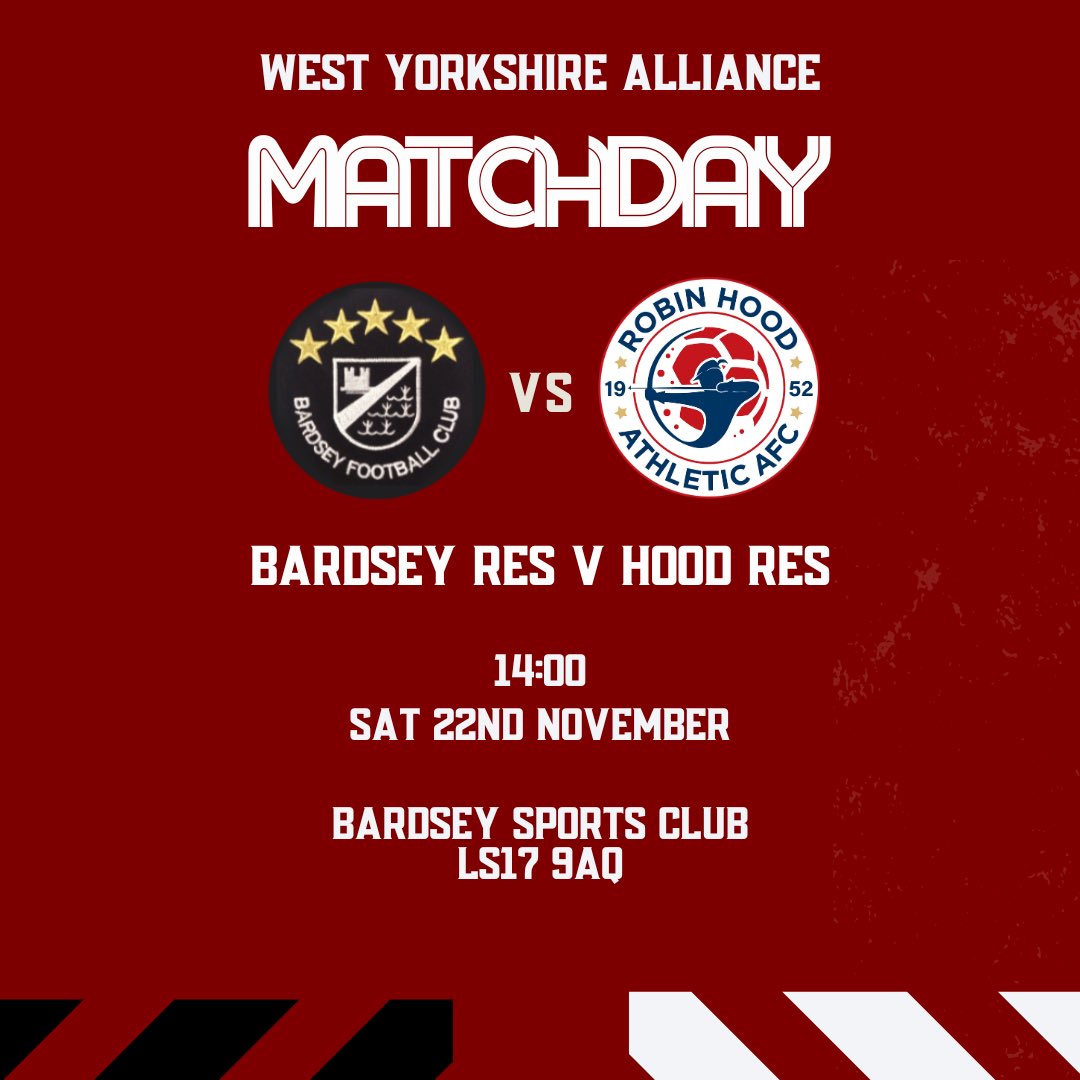 Two fantastic games in prospect this weekend as our firsts welcome Otley Town to The Coach Ground, just one place and a point below us in the table.

Our reserves meanwhile travel to Bardsey, who sit just one place and two points above us in 5th. 

Hopefully two great games ❤️🖤