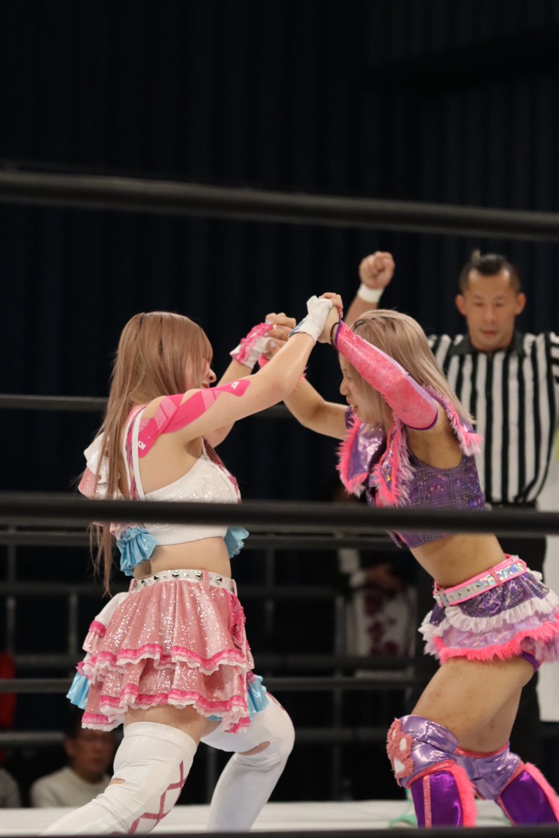 Kentaamu's tweet image. 11.20 #wavepro インイタ大会

#しのせ愛梨紗 選手と #咲蘭 選手

2人の攻防が懐かしい。ま、一年も経ってないけど。