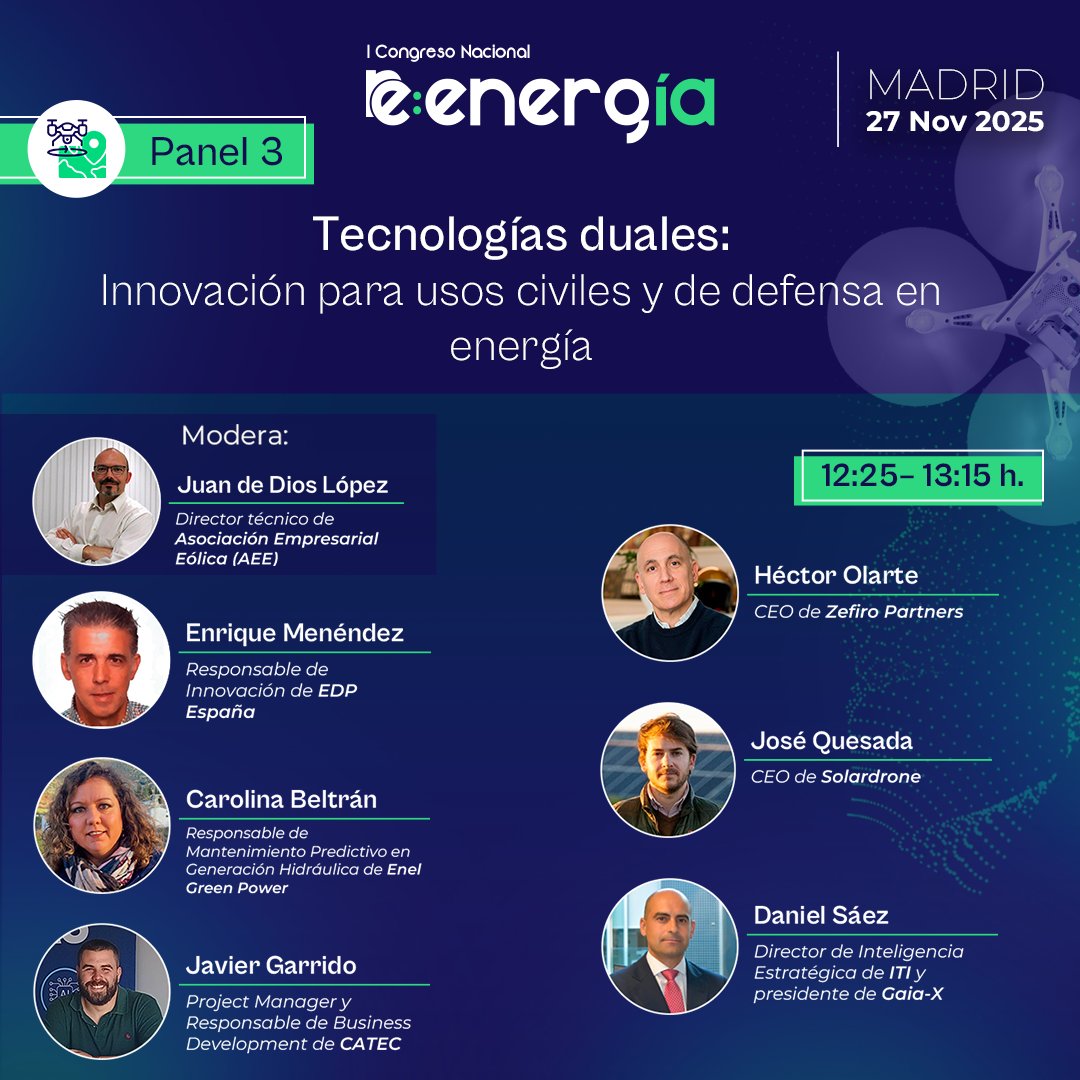 eifede_e's tweet photo. ⚡ En Re:Energía analizamos cómo las tecnologías duales están transformando el sector: #drones, visión artificial, #robótica y #ciberseguridad para inspección, monitorización y operaciones críticas.

🎟️ No te quedes sin tu entrada: https://t.co/9Nn6DqPLNw
#Energía #ReEnergía #IA https://t.co/fv8HTpsXOA