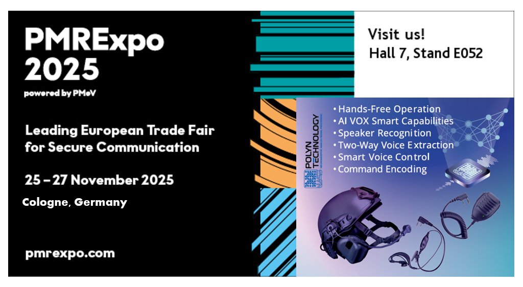 PolynTechnology's tweet image. See POLYN at PMR Expo next week, with a powerful demo of the impressive headset audio our NeuroComm #criticalcommunications solution can provide. bit.ly/43J4ime
#AI #tinyml #neuralnetworks #chips #ultralowpower #voicecontrol #speakerrecognition #twowayradio #handsfree
