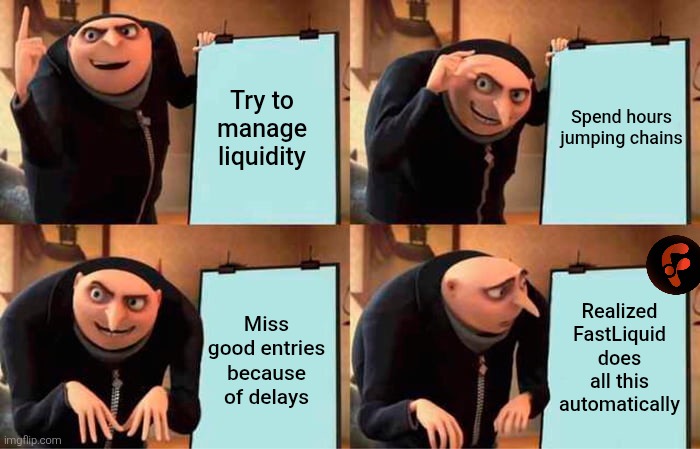 whole manual DeFi strategy falls apart the moment you realized FastLiquid exists 😅💧

<a href="/FastLiquidAI/">FastLiquid</a> #FastLiquid