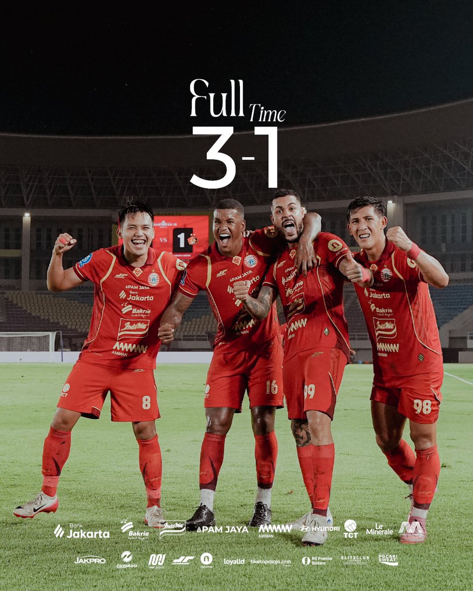 Persija_Jkt's tweet image. FT: Persija 3-1 Persik Kediri.

#PersijaDay #BRISuperLeague #Persija