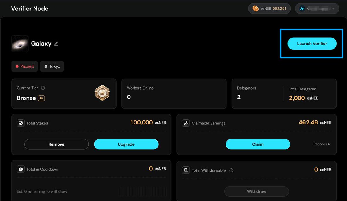 NebulaiHQ's tweet image. 📢 #Nebulai Verifiers: Important Update

We noticed some Verifiers were disconnecting, so we shipped a fix!

The updated CLI now includes Auto-Reconnect to keep your node online 24/7.

How to update:
1️⃣ Select your OS
2️⃣ Re-install the CLI (Step 1)
3️⃣ Copy the new command &amp;amp; start…