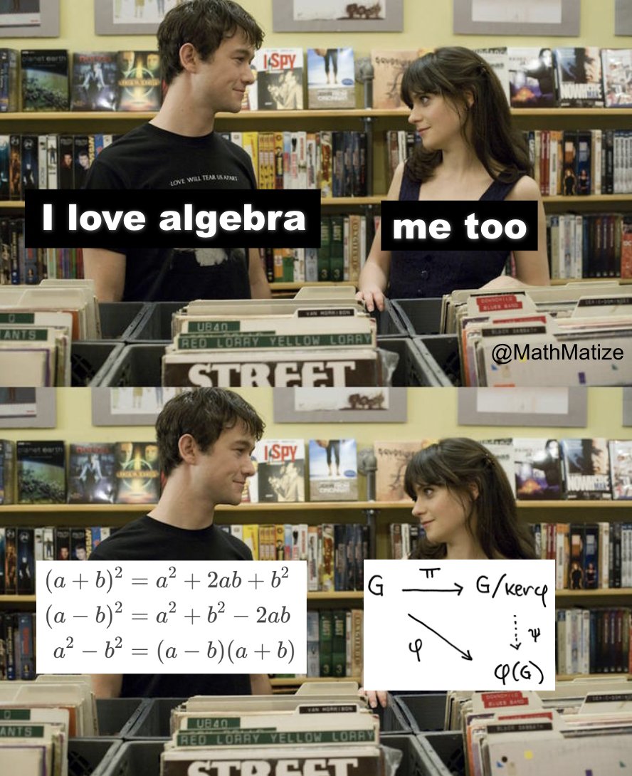 MathMatize's tweet image. I ❤️ algebra