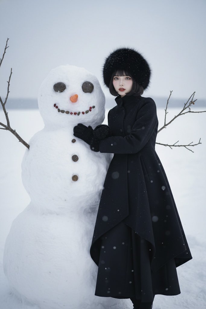 AoI_tukuruno's tweet image. #AIWinterFestival2025

2日目の担当はReinaさん
テーマ：「冬と雪」

参加させていただきます😌

あたらしいおともだちできたよ⛄️