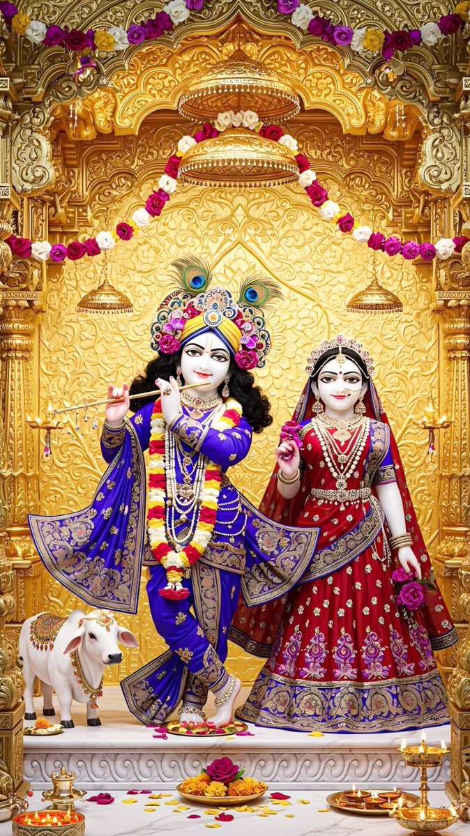 जब मन राधा जैसा पवित्र हो और हृदय कृष्ण जैसा विशाल तो प्रेम स्वयं भगवान बन जाता है।
जय श्री राधे राधे 🙏