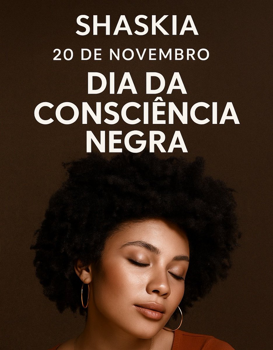 Shaskiasjc's tweet photo. A Shaskia reconhece a importância do Dia da Consciência Negra e reafirma seu compromisso com práticas de cuidado que valorizam a beleza e a identidade dos cabelos crespos, cacheados e afros. 🖤
#DiaDaConscienciaNegra
#ConscienciaNegra
#BelezaAfro
#CabelosCrespos
#CabelosCacheados https://t.co/Mfmw8pMJS6