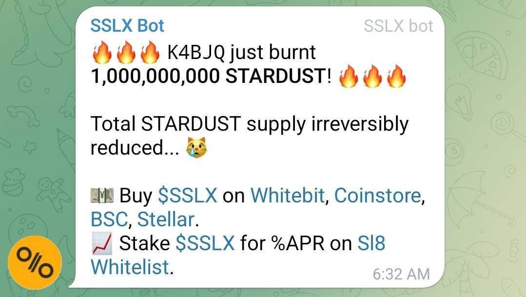 _s_l_a_t_e_'s tweet image. Today we burned another 1 billion STARDUST 🔥🔥🔥🔥

We continue actively strengthening the Gold Eagle economy!

Want a fact that speaks for itself?
In just 27 days of mining, we have already burned 6.4 billion STARDUST, and we’re not planning to stop.

How it works:
🟢 All funds…