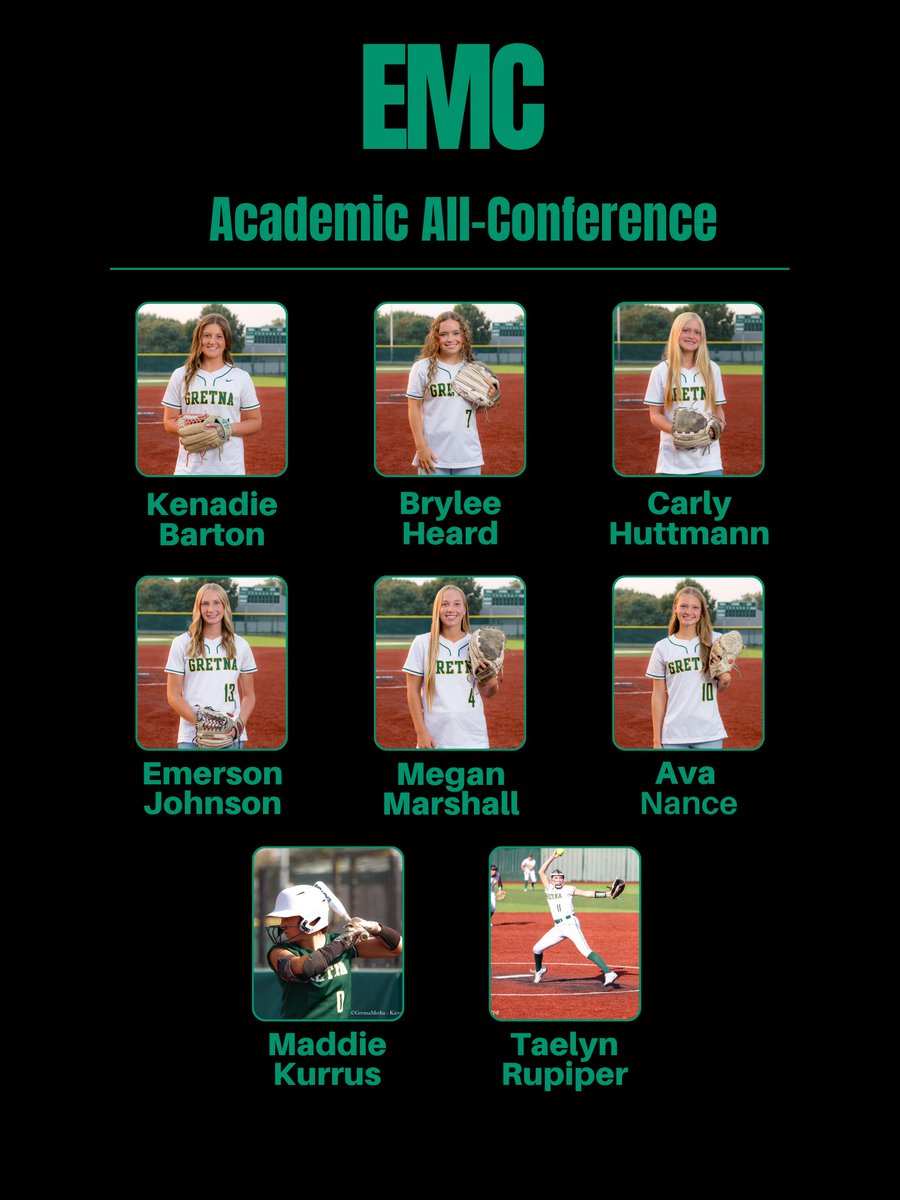 Congratulations to these amazing student athletes for earning EMC Academic All-Conference honors! 🐉 

<a href="/Kenadie_barton/">Kenadie Barton</a> 
<a href="/brylee_heard/">brylee heard</a> 
<a href="/CarlyHuttmann/">Carly Huttmann</a> 
<a href="/emmejohnson0913/">Emerson Johnson</a> 
<a href="/_meganmarsh4/">megan marshall</a> 
<a href="/avanance10/">ava nance</a> 
<a href="/Taelyn_Rupiper/">Taelyn Rupiper</a> 
Maddie Kurrus