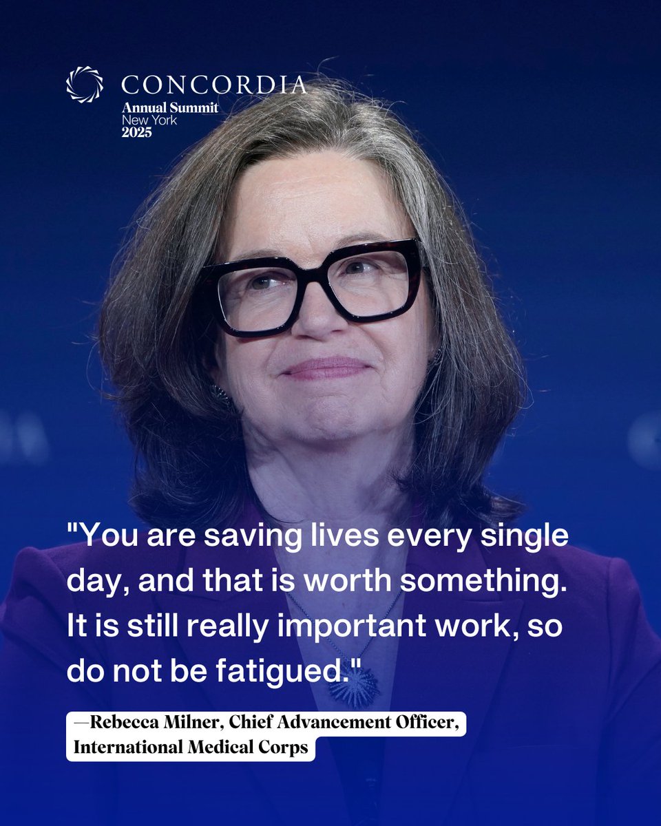 ConcordiaSummit's tweet image. At #Concordia25, leaders from @IMC_Worldwide, @WCKitchen, CORE, WFDSA, and @AllHandsHearts underscored one message: partnership is essential to scaling humanitarian impact. From community-centric response to long-term recovery, collaboration drives resilience. 
🎥:…