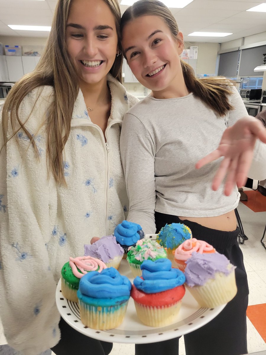We had a great time making cupcakes, homemade icing (or is it frosting), and decorating them this week!! #CookingClass #Baking #FunTimes #AHSisFamily