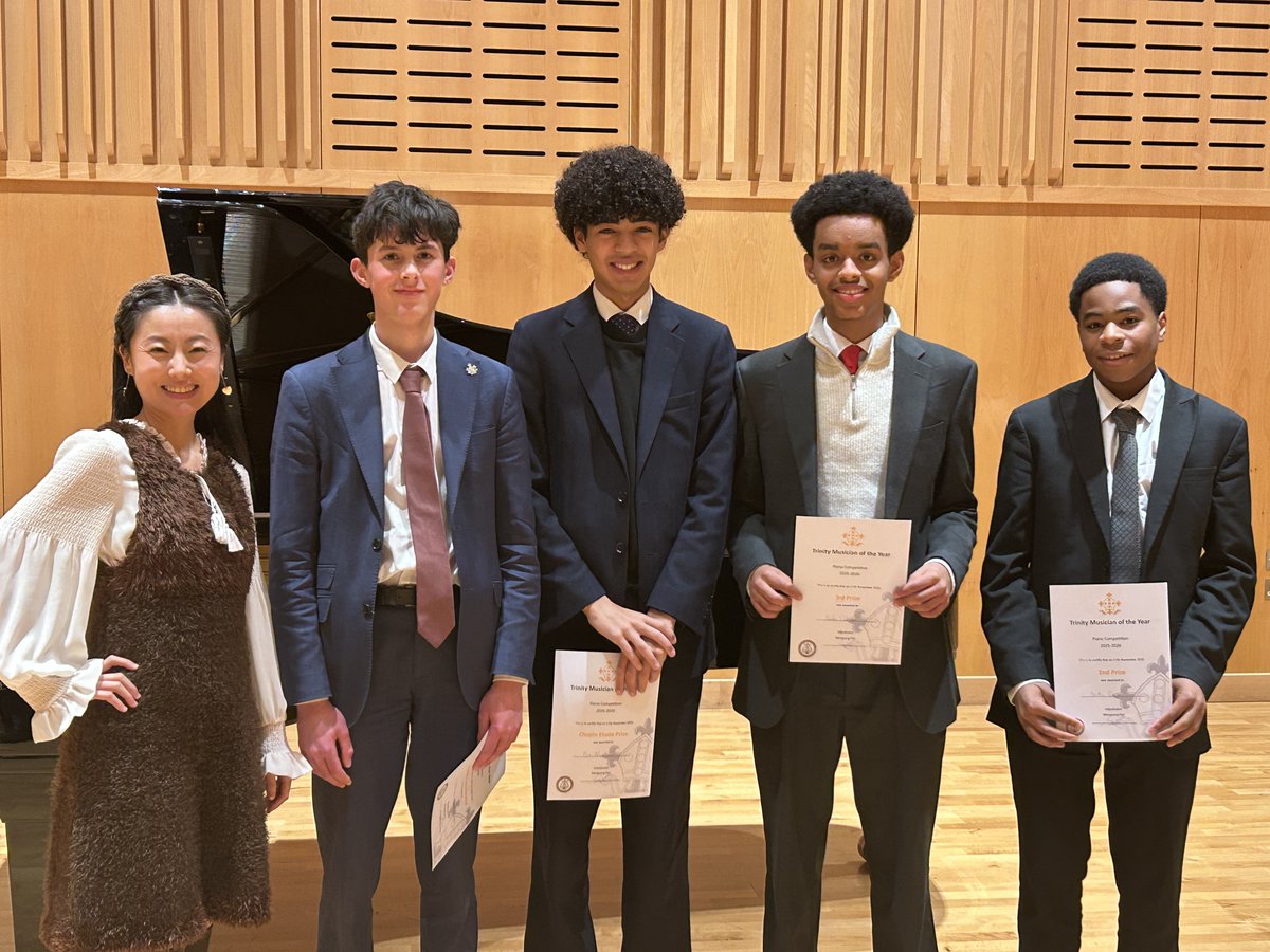 🎶 On Monday we had the Diploma Piano Competition and what a treat it was! Congratulations to overall winner &amp; Chopin Etude prize Ben, 2nd place Nathan and 3rd place Naku.🌟 Huge thanks to Mengyang Pan for adjudicating. 🎹

#trinitycroydonmusic #trinitycroydon #piano #music