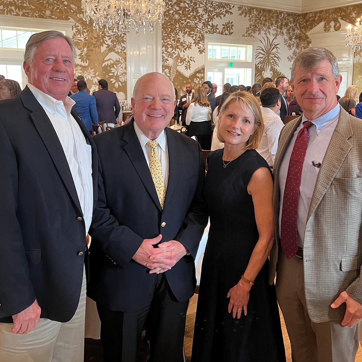 BridgetforKids's tweet photo. It was so great visiting with these three at the HRBC luncheon.  The speeches from the candidates for Harris County Judge were very informative.
Milton West @VidalMartinezTX  Frank Vandiver @HRBC1 https://t.co/uCbBAVjIu2