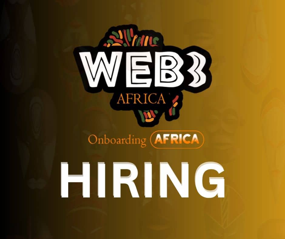 Calling for Team lead Volunteers 
In line with <a href="/Web3Afric/">Web3 Africa</a>'s goal to foster #Blockchain development and adoption, we are calling on #Web3 enthusiasts from all round Africa who would like to build with us for the position for a volunteer position of team lead for your country.

We