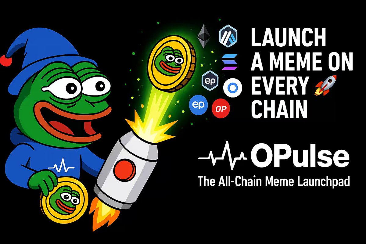 opulse_protocol's tweet image. Why launch a meme on one chain
when you can launch it on ALL chains at once? 🚀🐸

Your meme deserves
global liquidity, global buyers, global pumping.

OPulse — OFT Meme Launcher
One Meme → All Chains