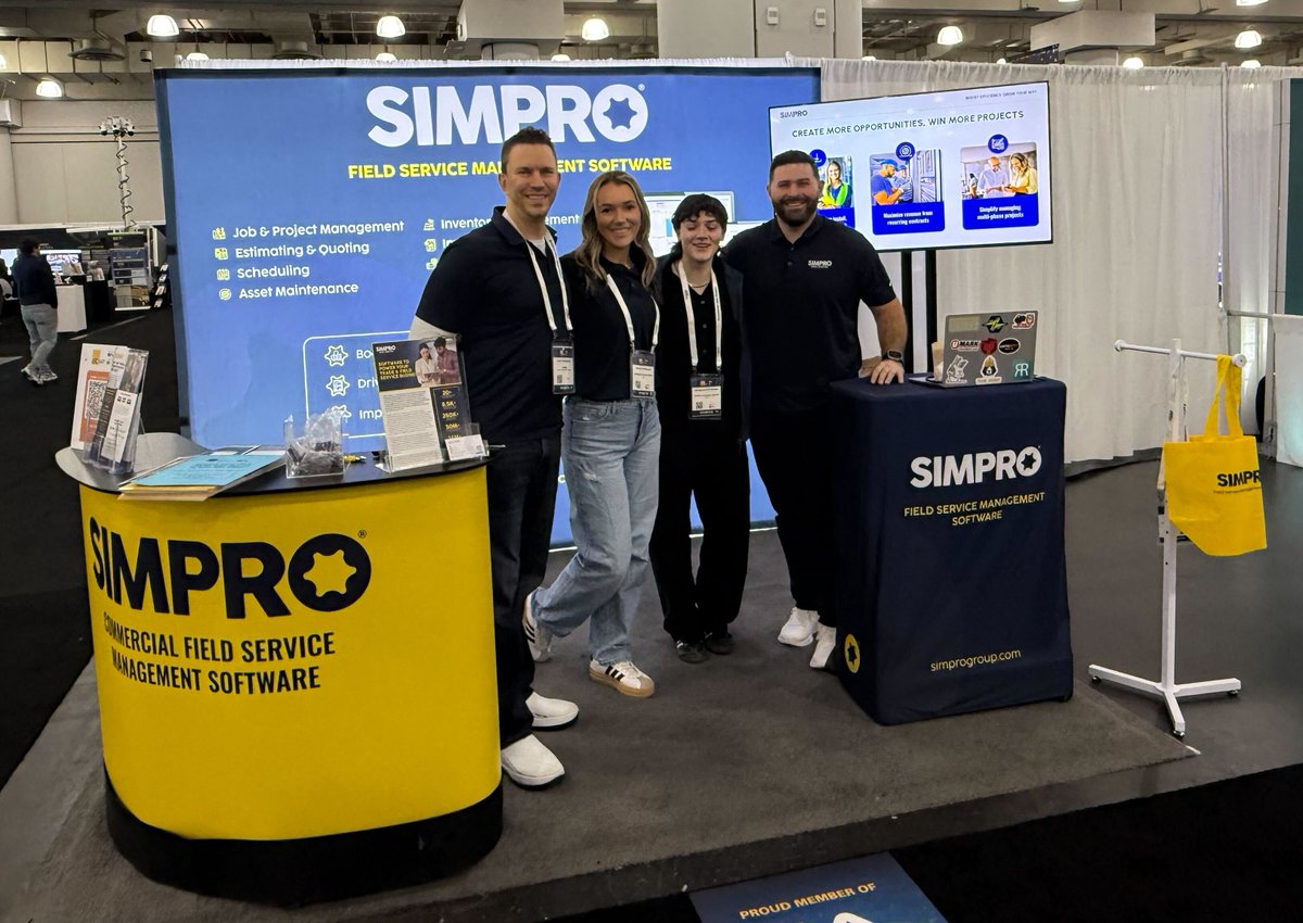 simprosoftware's tweet image. Simpro is the AI-first operating platform built for the trades.

Our platform backs the people who keep the city running with tools as powerful &amp;amp; reliable as they are.

From the office to the field, Simpro makes it simple.
bit.ly/46uCgLN

#BuiltForTheWayYouWorks #ISCEast