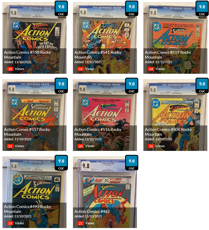 Featured Slabs of the Day uploaded by Brandon Shepard, a MySlabbedComics member since 2013!

Read the stories behind these <a href="/CGCComics/">CGC Comics</a> 9.8 Rocky Mountain Pedigree pickups starting here- bit.ly/4ppzjUE

What's in your collection?

#FSOTD