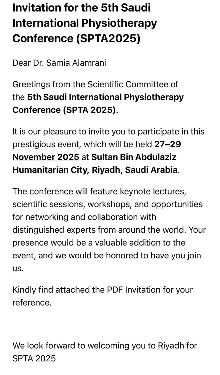 SamiaAlamrani's tweet image. I am honored to participate in the #SPTA Conference next week, where I will be delivering two presentations. I look forward to sharing our exciting research results, engaging with distinguished professionals, and contributing to this important event. #SPTA25