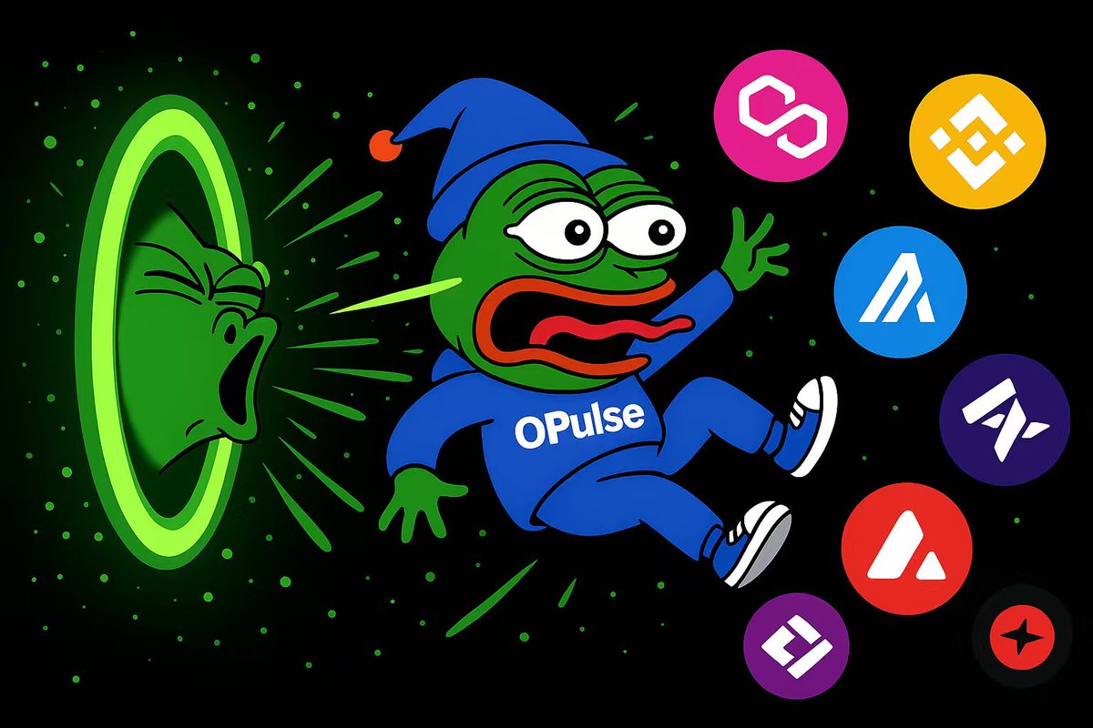 opulse_protocol's tweet image. OPulse portal just sneezed.
Six chains got a new Pepe.
No one knows why.

#OPulse #CryptoMeme #MultichainChaos