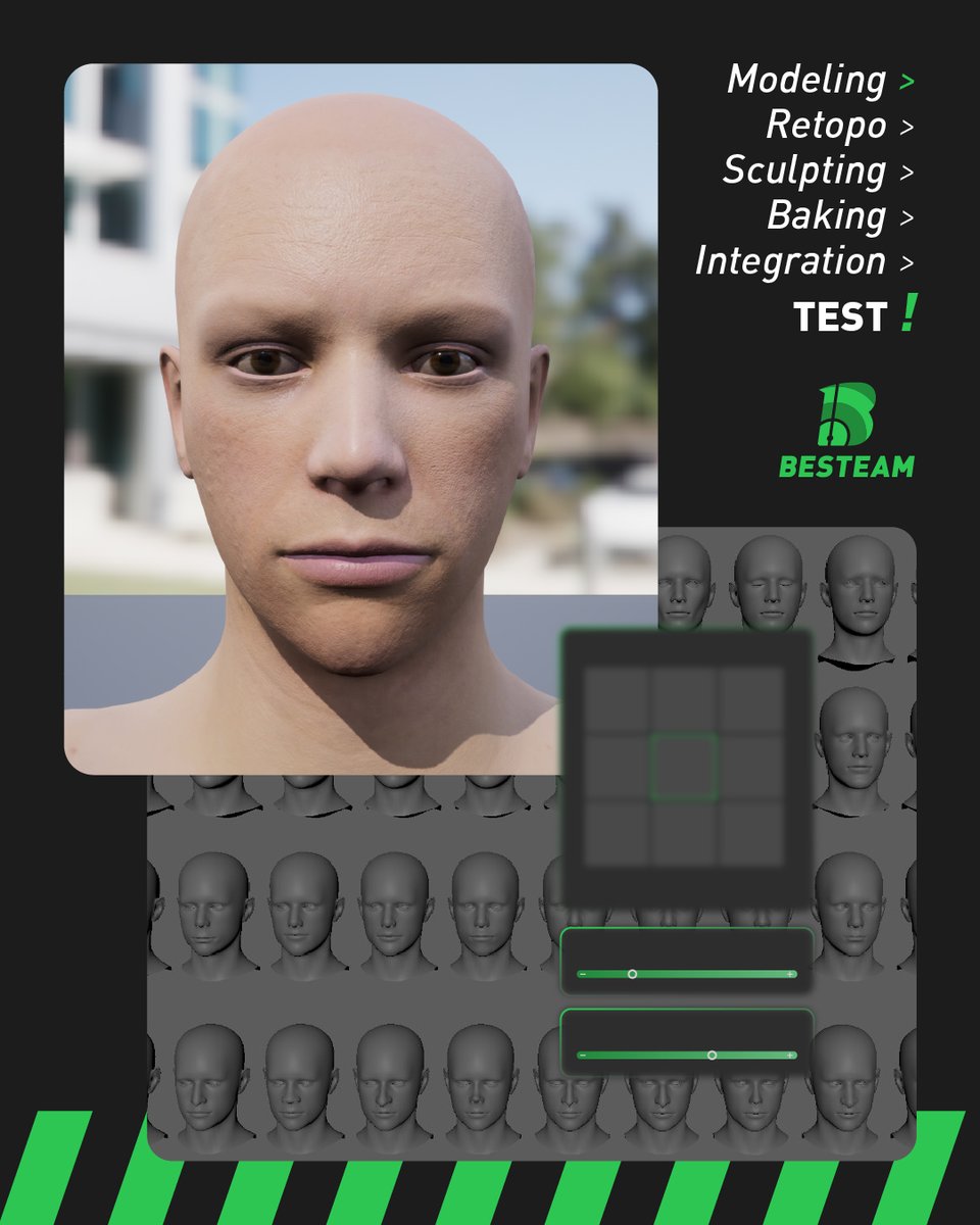 Besteam_io's tweet photo. BEHIND THE CODE | Blendshape Avatar
Creating an avatar isn’t magic — it’s a series of small, precise steps.
Blendshapes give a digital face movement, voice and emotion.
That’s the moment a 3D model truly comes to life.
#Blendshapes #3dcharacter https://t.co/6a27EUTK50