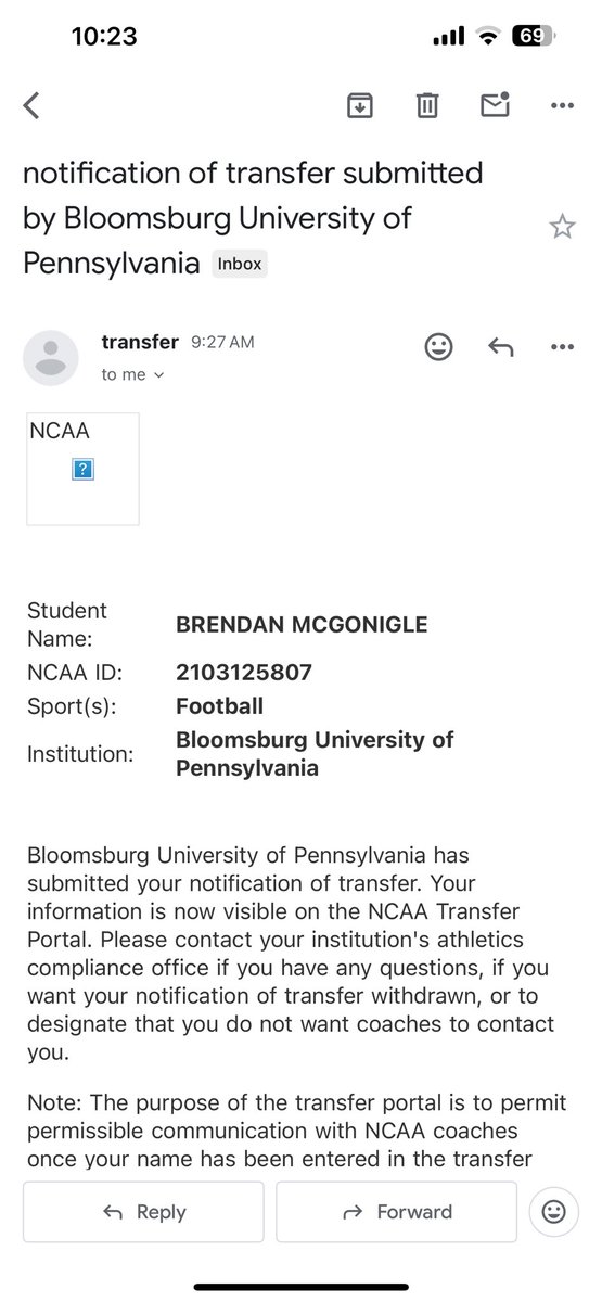 Thank you bloomsburg. 

With 3 years of eligibility, I am entering the transfer portal. 

13-18 (2 blocked) fg
30-31(1 blocked) xp