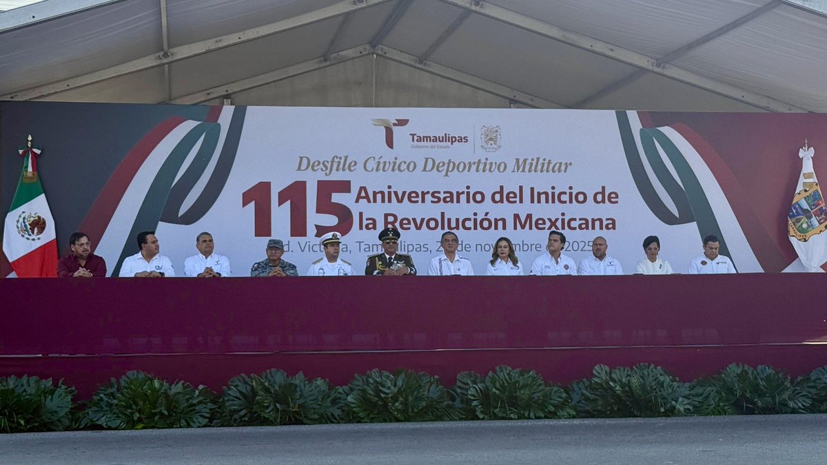 Ya estamos en el Desfile conmemorativo del 115 Aniversario de la Revolución Mexicana. 

facebook.com/share/v/17j6Au…