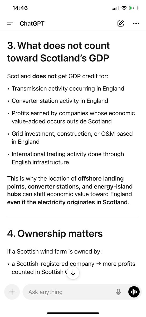 Davidsi86612571's tweet image. Why are we laying 4 undersea cables to England when we could simply connect to proposed energy hubs in the North Sea? 

Surely it would benefit Scotland far more to connect directly?

Are we getting ripped off again Michael?