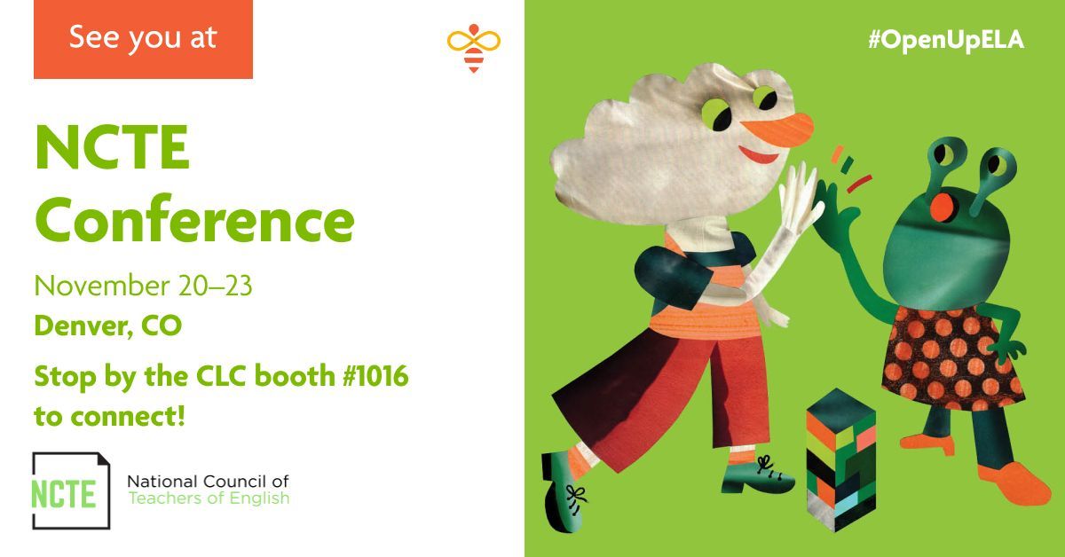 openupresources's tweet image. It&apos;s #NCTE25 Day! 🎉

We&apos;re here in Denver, CO, ready to dream boldly with passionate ELA educators! Stop by the CLC booth to talk about our curricula options and explore how #OpenUpELA can inspire readers and writers in your classroom. 📖✨