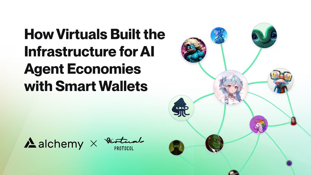 Alchemy's tweet image. ✨ @virtuals_io is proof of concept → production.  17K+ AI agents managing real assets, all secured with our smart wallet infra.   

Read more 👉 go.alchemy.com/48n9qPs