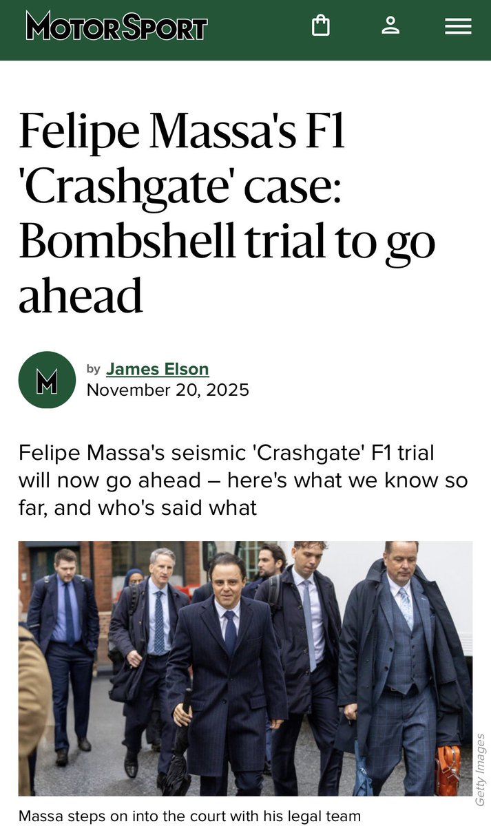 nickdemarco_'s tweet image. Very thorough article in Motorsport magazine on the Massa case: motorsportmagazine.com/articles/singl…

#sportslaw #formula1 #f1 #motorsport