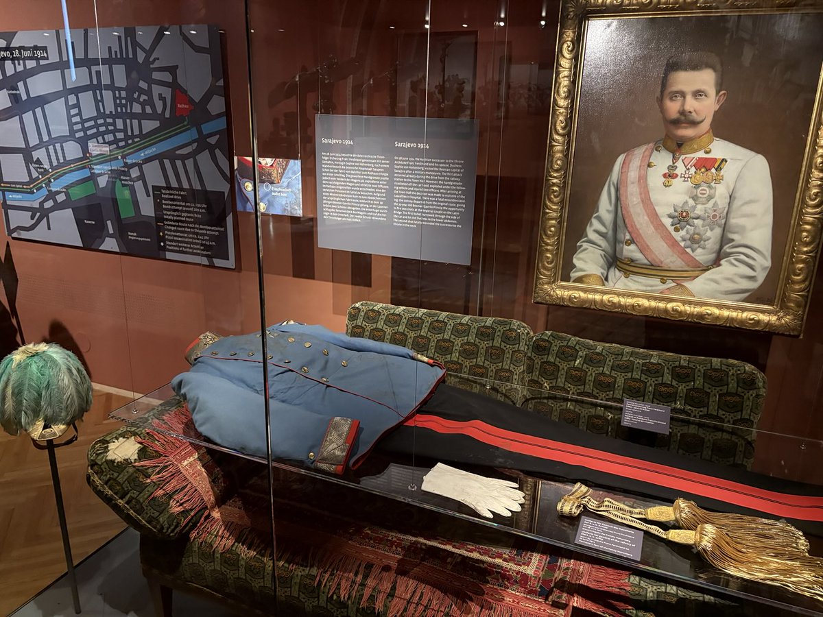 Jittersmith's tweet photo. Last day in Vienna and took the opportunity to see Archduke Frank Joseph’s assassination car and uniform and Klimt’s The Kiss. Wonderful city with so much to see and do https://t.co/RfKhhq1DMu