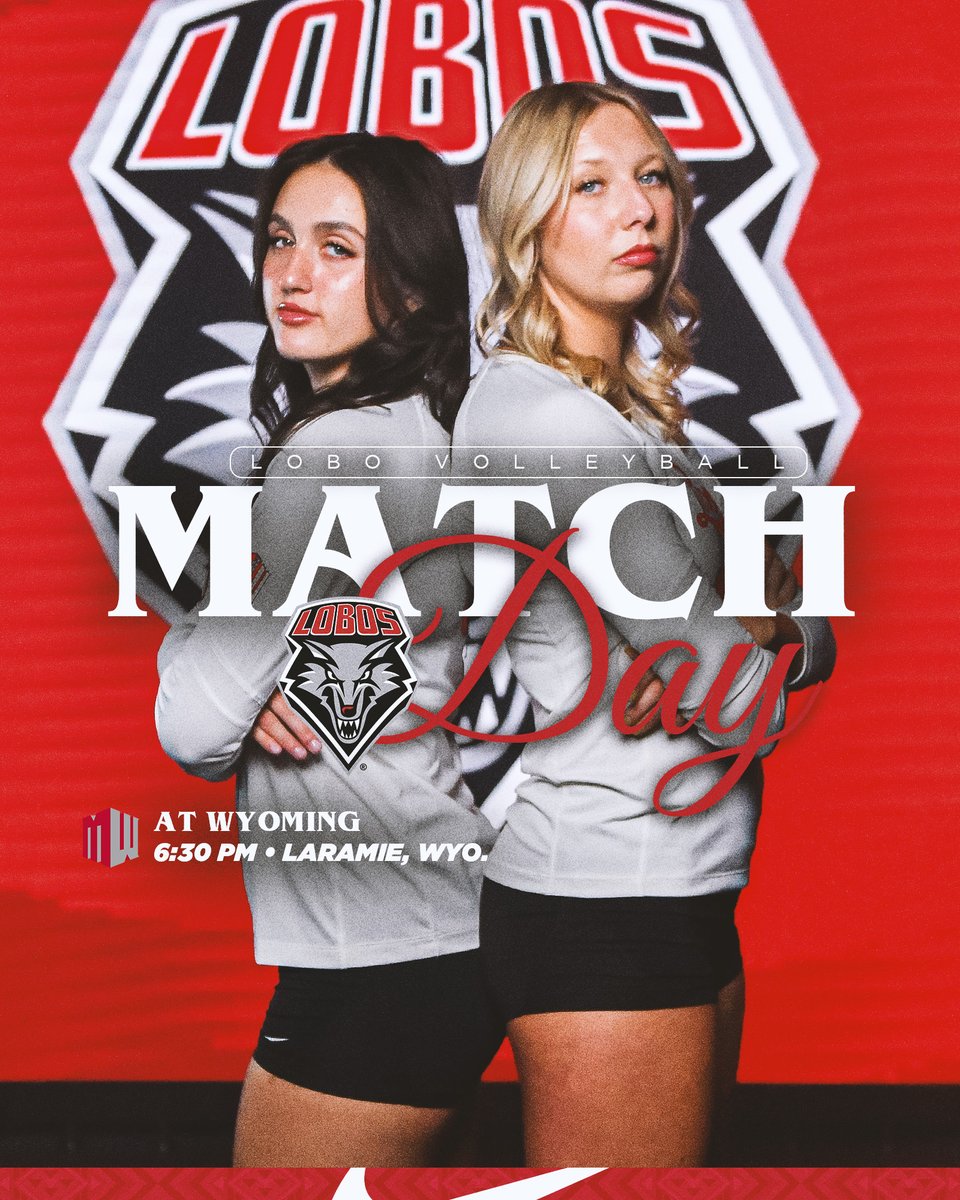 UNMLoboVB's tweet image. One last Thursday night of Lobo Volleyball on the road with the Cowgirls.

🆚 Wyoming
🕐 6:30 p.m. MT
📍Laramie, WY
📺 MW Network

𝗩𝗕 𝗠𝗔𝗧𝗖𝗛𝗗𝗔𝗬 𝗖𝗘𝗡𝗧𝗥𝗔𝗟: GoLobos.com/FollowVB