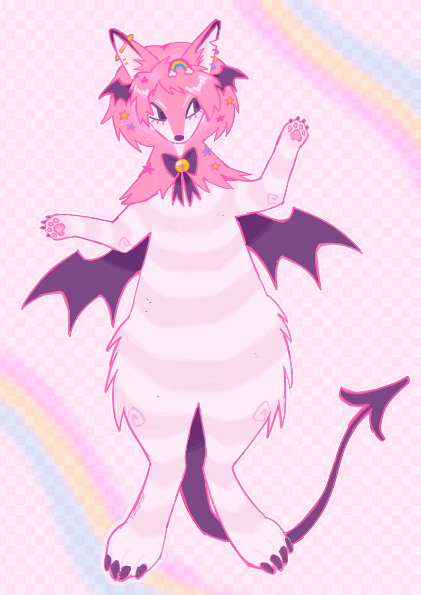 TOODLETUNES's tweet image. Pink cutie 🌈🩷🌷