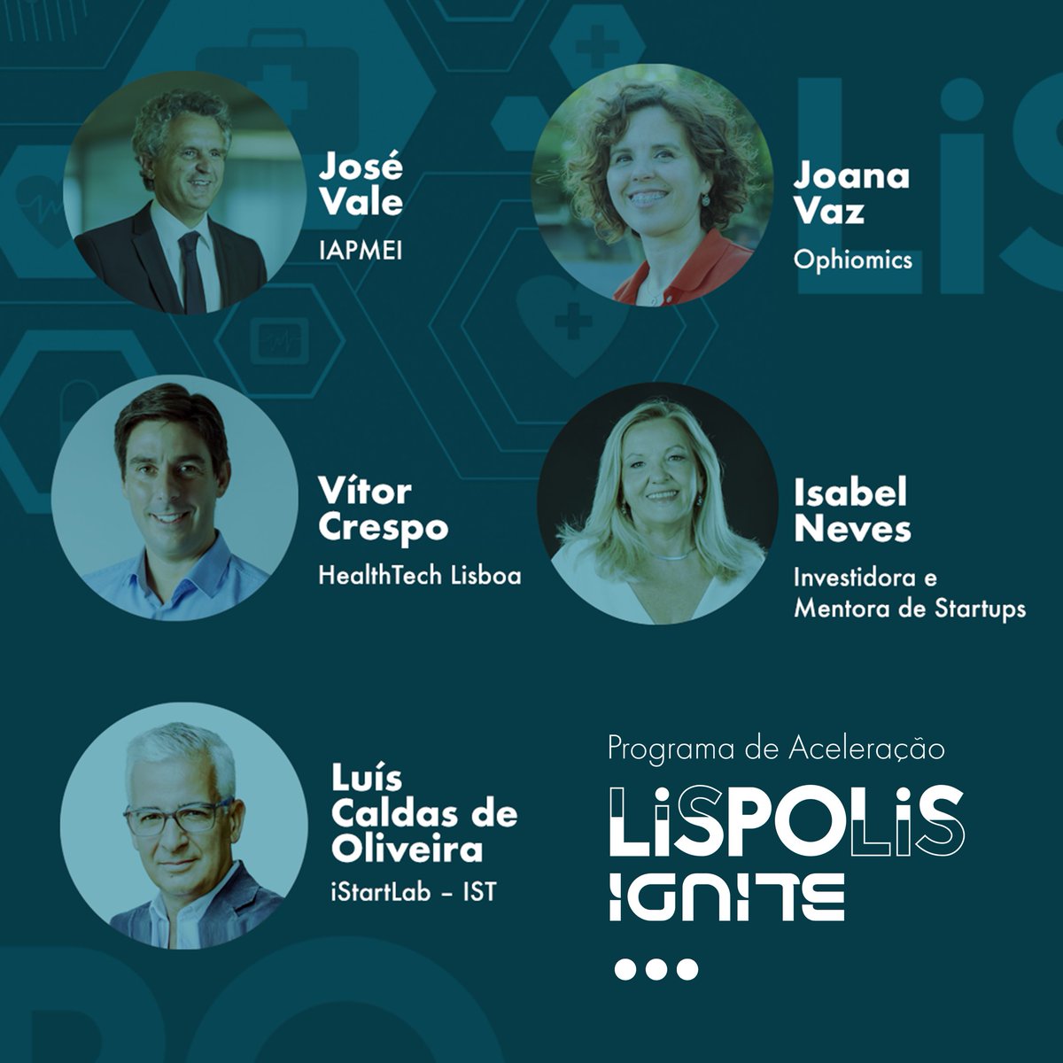 lispolis_'s tweet image. Eles são quem vai avaliar e inspirar as startups do Lispolis Ignite focada em inovação na saúde. Especialistas com experiência em HealthTech, IA, investimento e empreendedorismo, prontos para identificar ideias disruptivas e apoiar o crescimento dos nossos projetos.
👏Não percas!