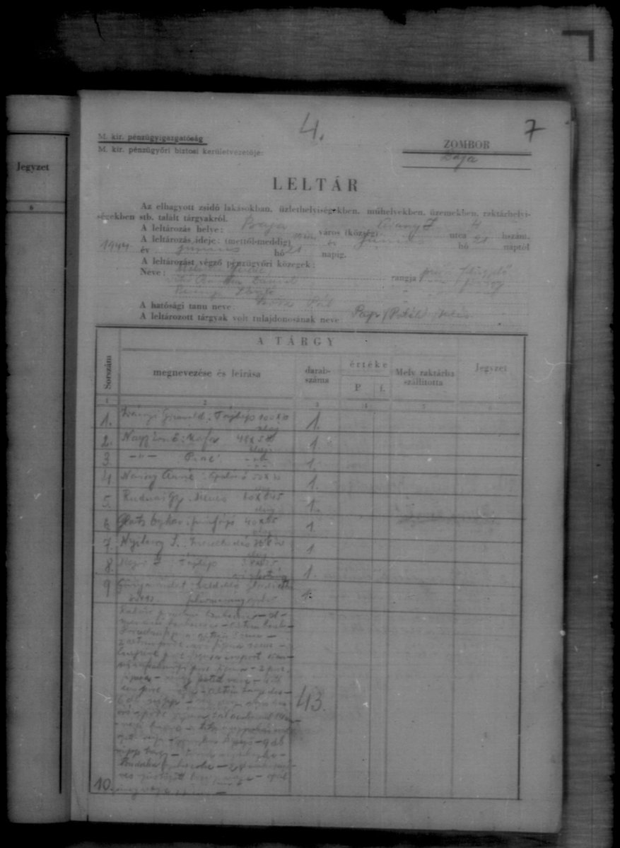 ArtRecoveryInit's tweet image. Baja, Hungary 1944: Five Illegible Looting Ledgers Reconstructed from Reel 145 🔍

Using enhanced imaging on Reel 145, slides 521–536, we reconstructed five 1944 seizure sheets from Baja, Hungary. Each sheet appears on the reel in several exposures of uneven clarity; by reading…
