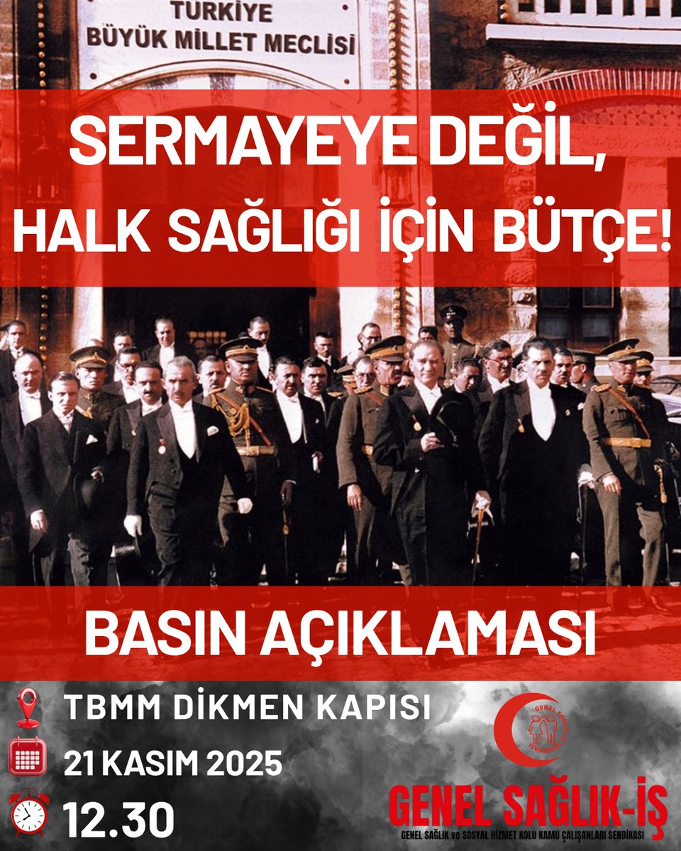 CUMHURİYETİMİZİN KURUCU DEĞERLERİNDEN OLAN KAMUCU, HALKÇI VE ULUSAL SAĞLIK SİSTEMİ İÇİN MEYDANLARDAYIZ!

YER: TBMM DİKMEN KAPISI ÖNÜ 
TARİH: 21.11.2025 CUMA GÜNÜ 
SAAT: 12.30
<a href="/edirnegsi/">Genel Sağlık İş Sendikası Edirne Şube</a> <a href="/genelsaglikis20/">GsiDenizli</a> <a href="/GsiEskisehir/">Genel Sağlık-İş Eskişehir</a> <a href="/gsibursa/">Genel Sağlık İş Sendikası Bursa Şubesi</a> <a href="/gsiburdur/">Genel Sağlık-İş Burdur Şubesi</a> 
<a href="/genelsaglikis27/">Genel Sağlık İş Gaziantep</a> <a href="/genelsaglikis45/">Genel Sağlık-İş Manisa Şubesi</a>