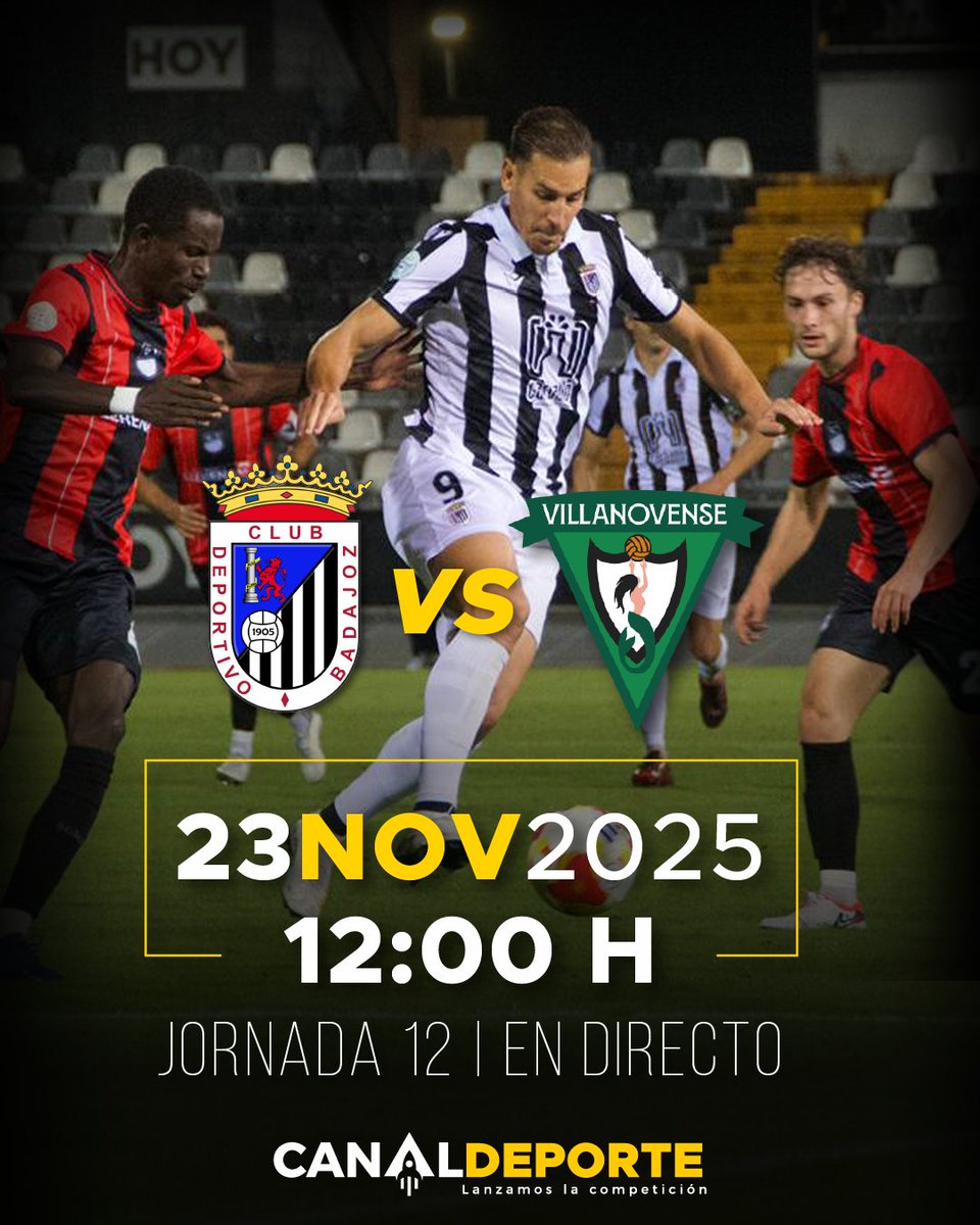 ⚪⚫ Miguel Ángel Ávila se estrena en el banquillo del <a href="/CDBadajoz/">CD Badajoz</a> con la obligación de ganar.

🆚 <a href="/cfvillanovense/">C.F. Villanovense</a> 
📆 23/11 | ⏰ 12:00h
🎙 <a href="/miguelmh_7/">Miguel Martínez Hernández</a> 

📲 En abierto y gratuito en nuestra APP TV o APP Móvil (iOS/Android):
👉 linktr.ee/cdeporte

#LanzamosLaCompetición 🚀