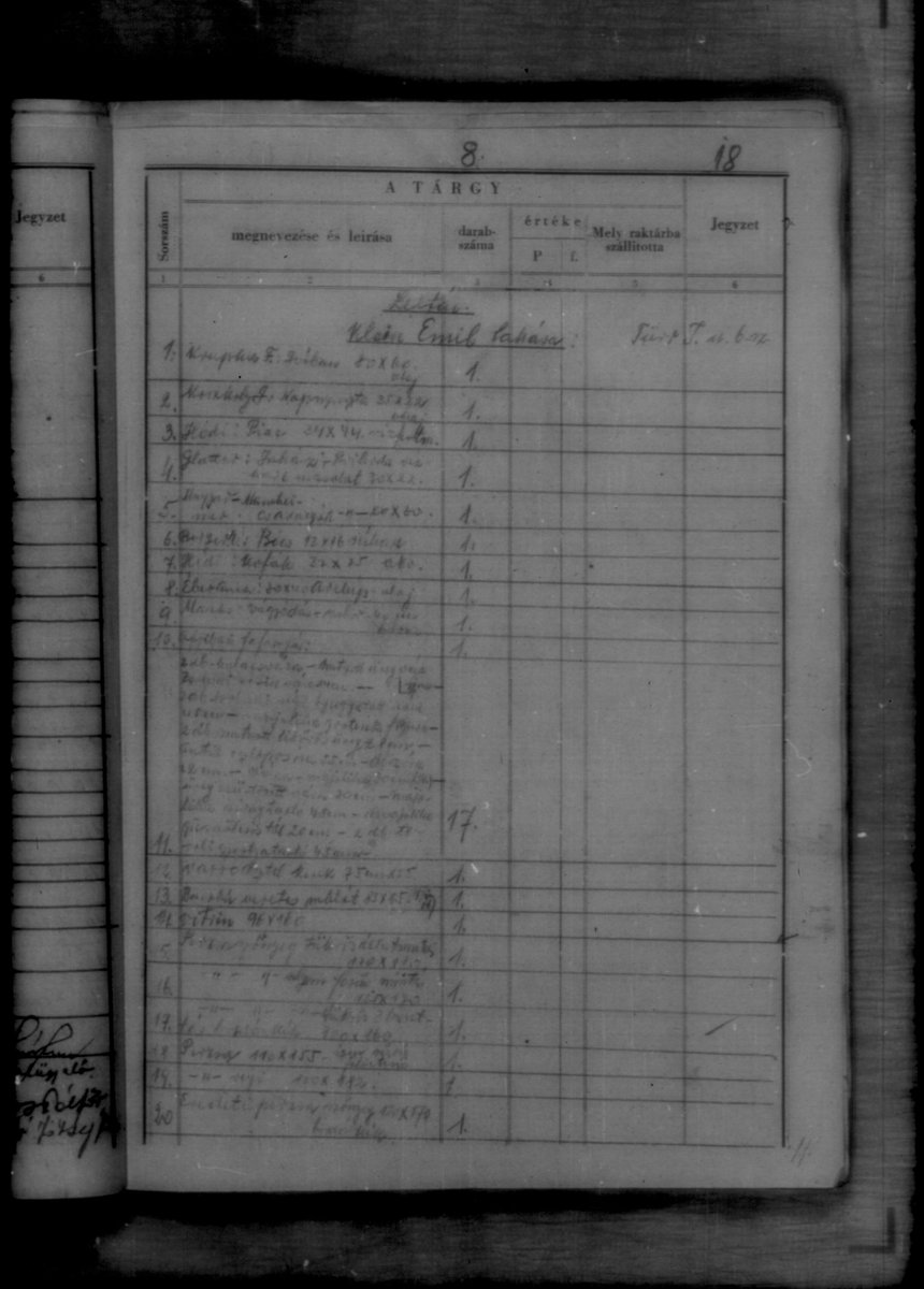 ArtRecoveryInit's tweet image. Baja, Hungary 1944: Five Illegible Looting Ledgers Reconstructed from Reel 145 🔍

Using enhanced imaging on Reel 145, slides 521–536, we reconstructed five 1944 seizure sheets from Baja, Hungary. Each sheet appears on the reel in several exposures of uneven clarity; by reading…