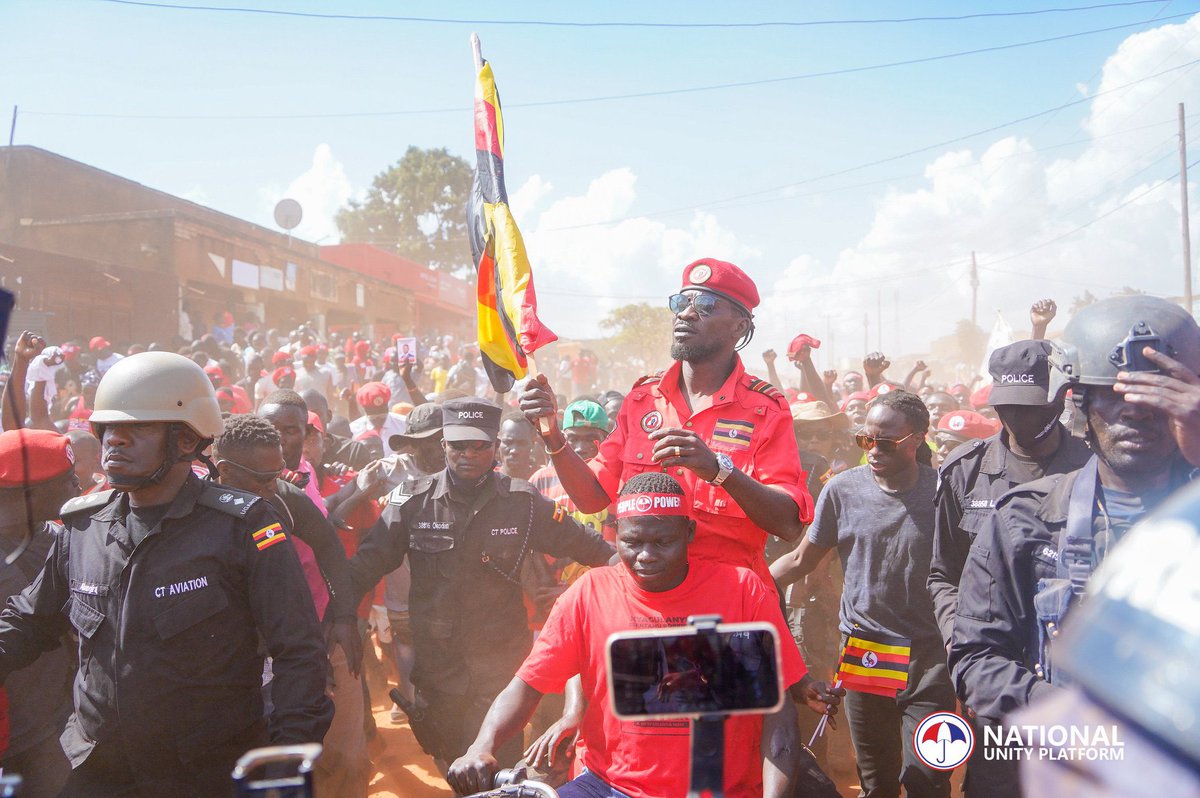 swiftpub's tweet image. UPDATE: About 32 NUP supporters were arrested yesteday in Arua as party presidential flag bearer Robert Kyagulanyi campaigned in the area.  

In a statement, police said the suspects who are being charged with vandalising police vehicles,  were arrested following CCTV analysis,…