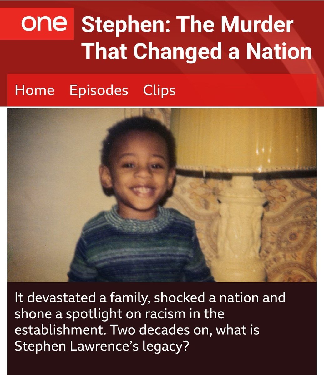 Very much worth watching the documentary 'Stephen: The Murder That Changed a Nation'.
This *should* be on <a href="/BBCiPlayer/">BBC iPlayer</a> permanently as a resource. 
<a href="/RoganProduction/">Rogan Productions</a> — anywhere else to watch?
#spycops