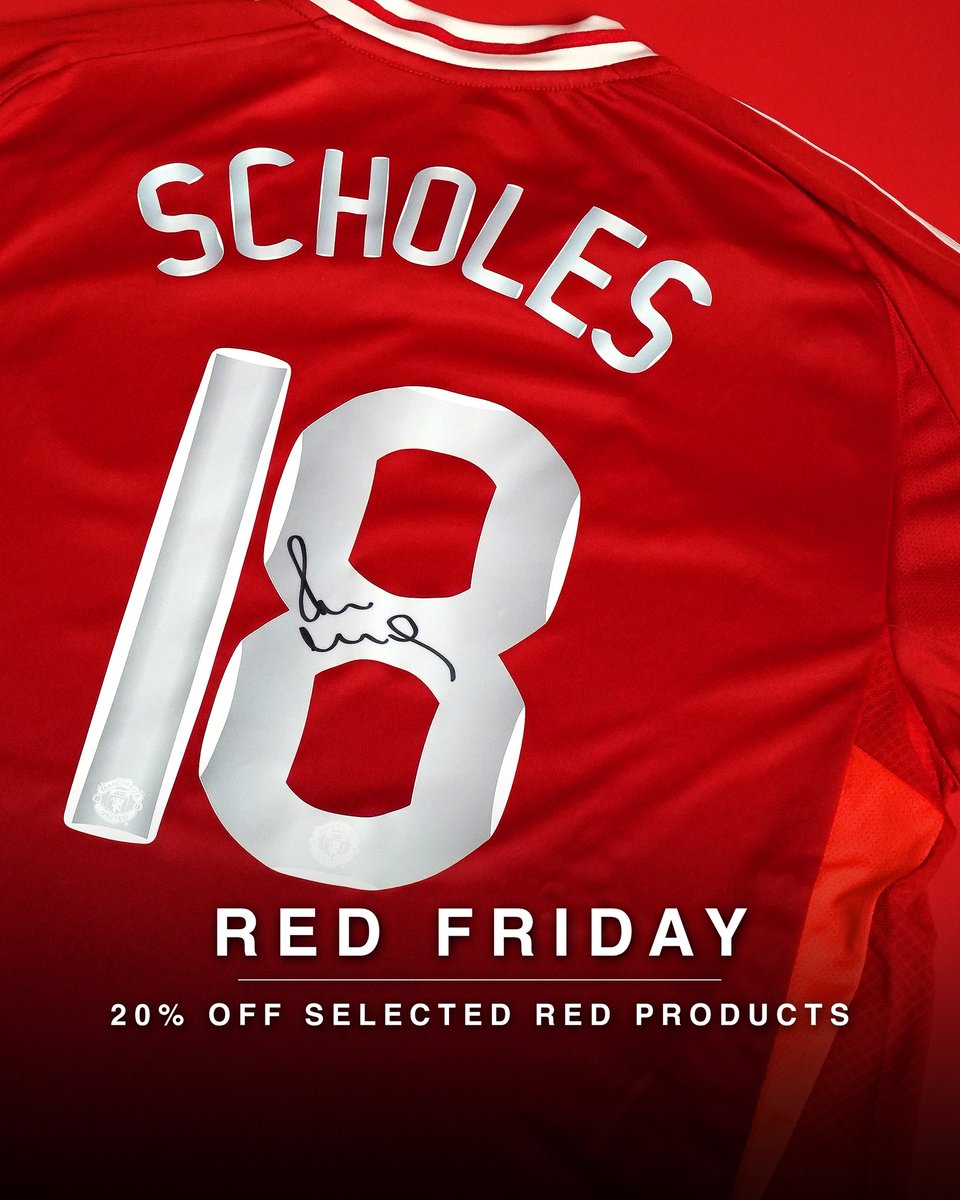 Today is Red Friday!🔴

To celebrate, there is 20% off selected red products! This includes signed shirts from legendary names such as Paul Scholes, Luis Suarez, Eric Cantona, Gareth Bale and many more!✍️

#REDFridays #signedmemorabilia #Memorabilia