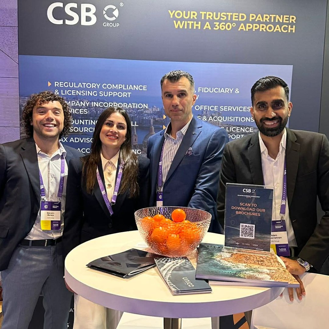 CSBGroup's tweet image. Wrapping up the @FinanceMalta 18th Annual Conference! 🌟

Our team had the pleasure of connecting with industry professionals and sharing insights into our services across regulatory compliance and licensing.

💼 Learn more 👉 csbgroup.com/regulated-fina…

#FinanceMalta