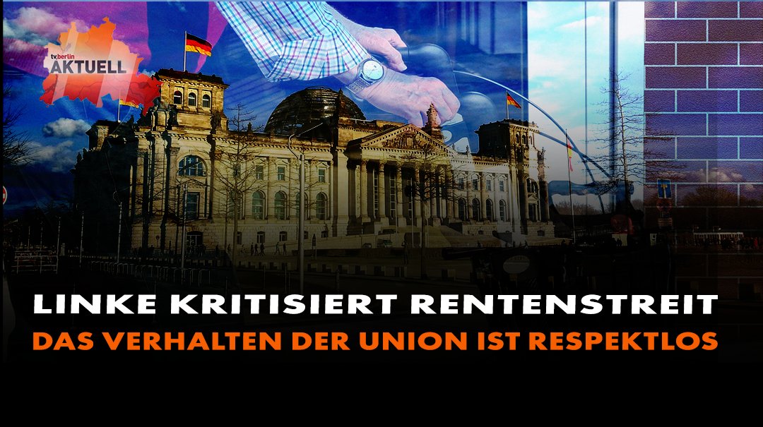 Linke kritisiert Rentenstreit

Nachrichten auf tvberlin unter:
youtu.be/WtJi3y4hvKs

#tvberlin #nachrichten #deutschland #rente #wirtschaft #polizei #grünen #bundesregierung #ukraine #wagenknecht #russland #nato #merz #schweden