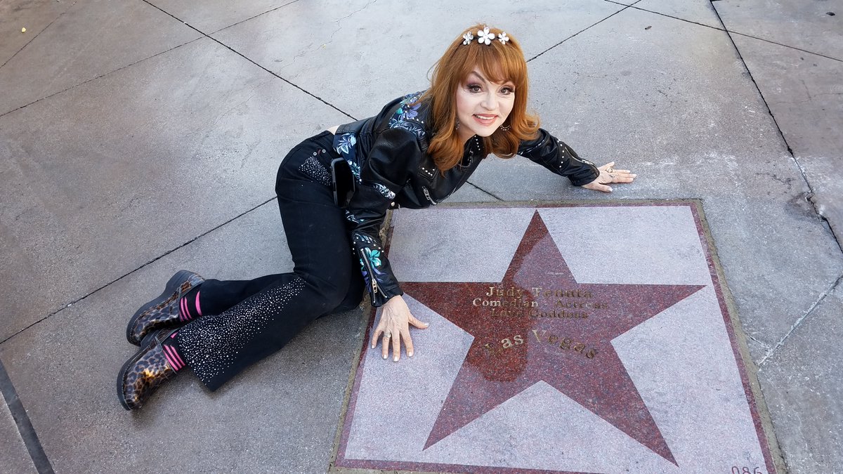 Here I am with my Las Vegas star.
My last wish was to get a star on the Hollywood Walk of Fame.
It could happen!
#itcouldhappen #judytenutalegacy #lasvegaswalkofstars