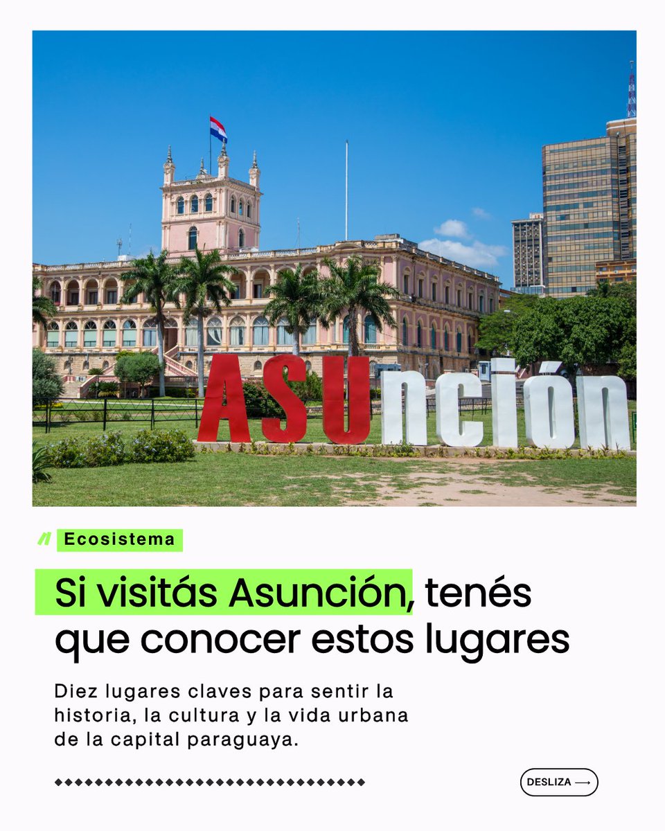 Este fin de semana Asunción recibe miles de visitantes por la final de la Sudamericana, y el próximo, una ola aún mayor por el concierto de Shakira. Para quienes llegan y p/ quienes quieren redescubrir la capital, <a href="/Parametronews/">El Parámetro</a> preparó esta guía rápida con 10 paradas clave. Hilo