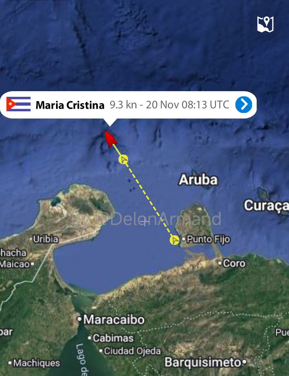DelonArmand's tweet image. Cartel de los Soles de #Venezuela despachó dos buques cargados &apos;hasta el tope&apos; de crudo/combustibles para la dictadura comunista de #Cuba.

Alicia y María Cristina, tanqueros sancionados de bandera cubana en ruta a la isla.
#tankers #Crudeoil #crude #oil