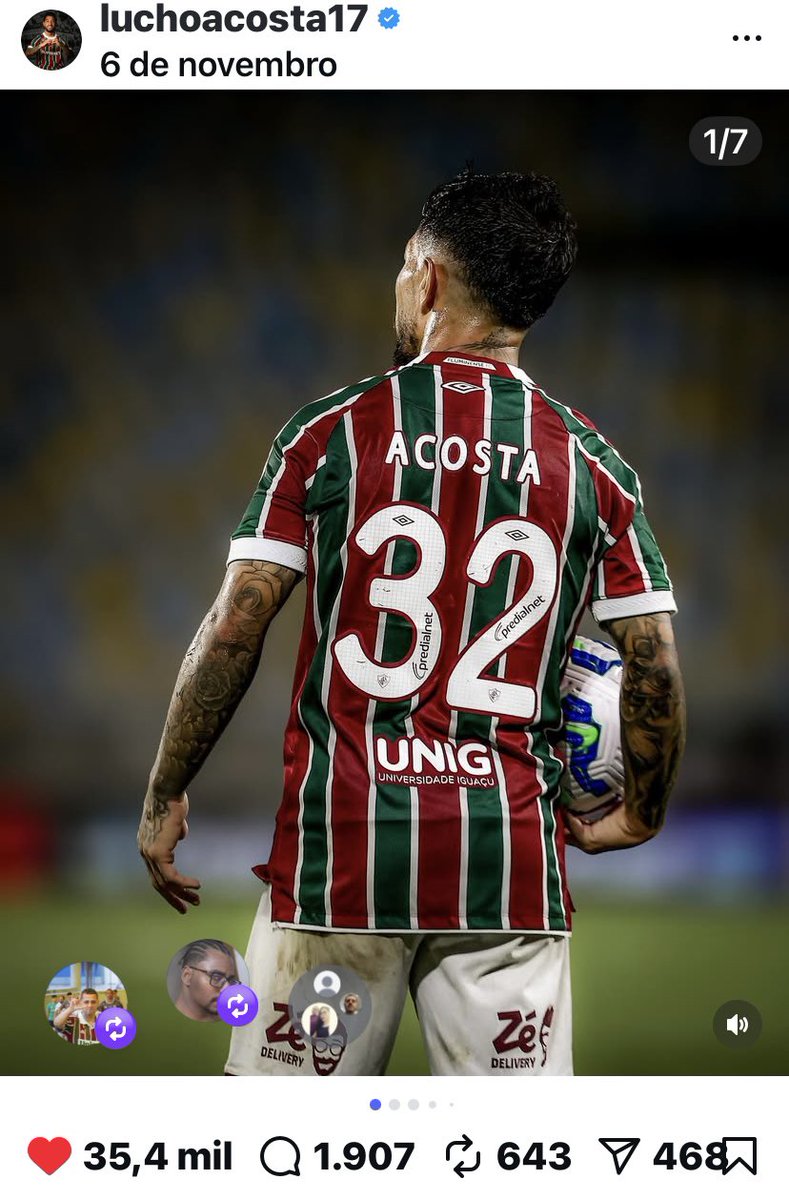 Fluzaoestagi's tweet image. Olha a diferença de números no Instagram do Lucho.