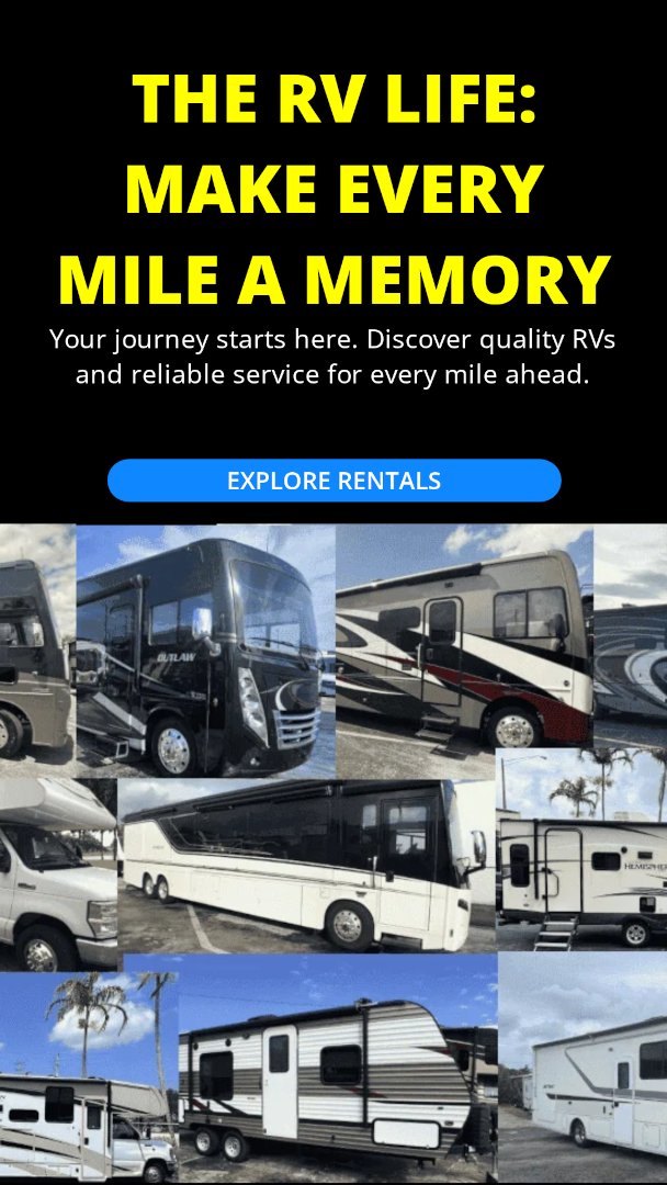 Every mile tells a story. Every stop becomes a memory.
And with the right RV and service team behind you, the road feels limitless. Call 754-200-0292 

Explore our rentals: fortlauderdalerv.com/fort-lauderdal…

#rv #rving #rvlifestyle #rvlife #rvtravel #rvliving #holidaytravel