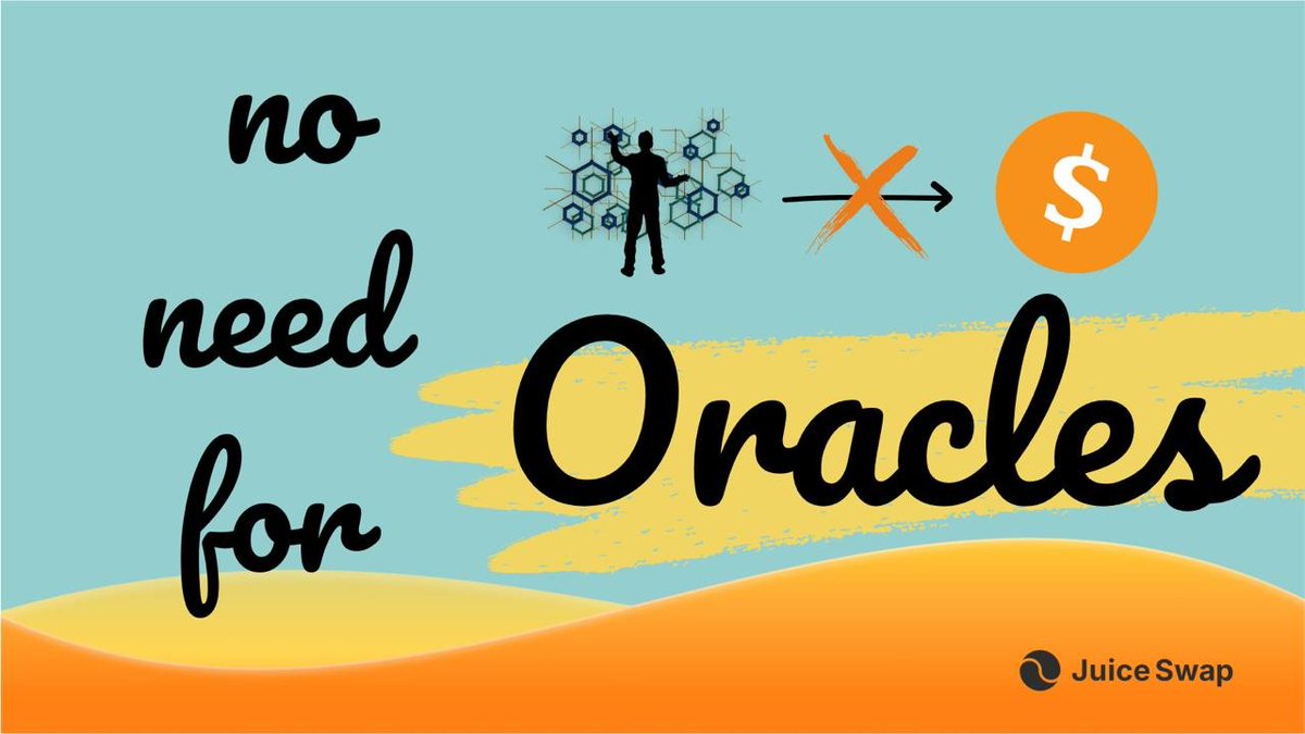 JuiceSwap_com's tweet image. What makes Juice Dollar $JUSD so special? 🧃

A lot! But today, let’s focus on one key feature: it’s ORACLE-FREE!

Oracle-free? How is that even possible? 🍊
JUSD is built on smart-contract logic that eliminates the need for external price feeds. This makes JUSD truly…