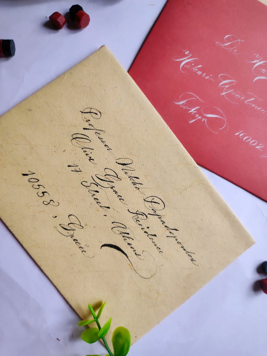 StrokartStudio's tweet image. Envelope Addressing 💌✨✍️

#lettering #copperplate #strokart_studio #Trending #art #ArtistOnTwitter #artists #Twitter #Calligraphy #writing #artworks #penmanship #spencerian #flourishing